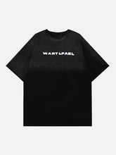 Flauschiges T-Shirt mit Buchstaben-Print